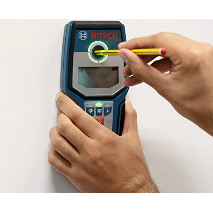 Bosch Professional digitales Ortungsgerät GMS 120 (Bohrlochmarker, max. Detektionstiefe Holz-Eisenmetalle-Nichteisenmetalle-spannungsführende Leitungen 38-120-80-50 mm) - Amazon Exclusive Set – Bild 7