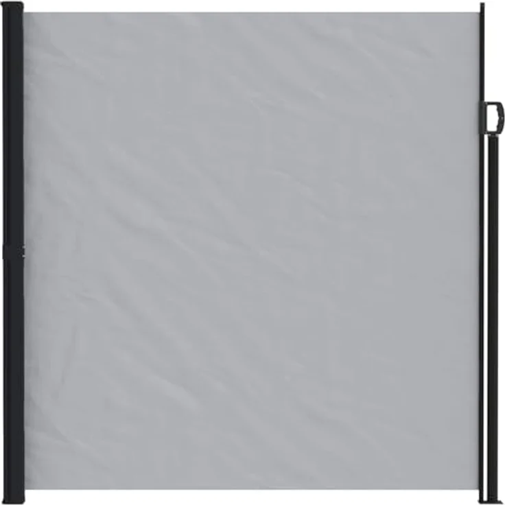 vidaXL Seitenmarkise, einziehbar, grau, 500 x 180 cm, wasserdicht, UV-Schutz, modern – Bild 1