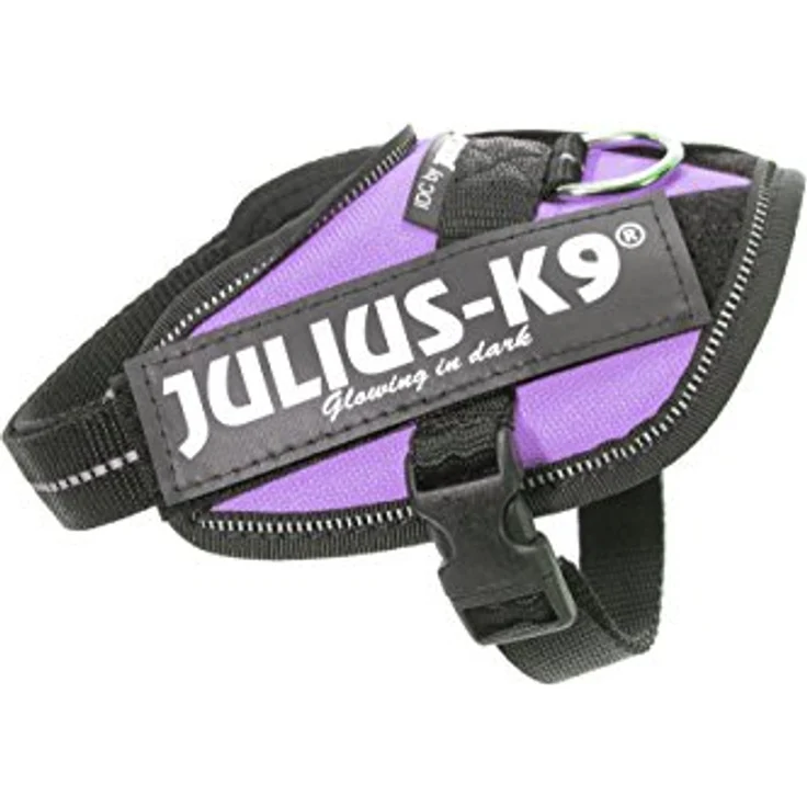 Julius-K9 IDC Powergeschirr Lila, Hochwertiges Brustgeschirr für Hunde mit vielen Funktionen und Erweiterungsmöglichkeiten, inklusive Halsband + Leine – Bild 2