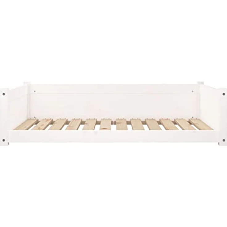 vidaXL Hundematratze, Massivholz in Weiß, 105,5 x 75,5 x 28 cm (B x T x H) – Bild 6