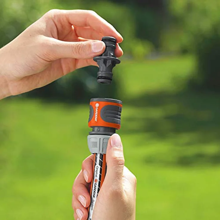 GARDENA Premium Wasserstop 19 mm (3-4 Zoll): Aquastop, schneller Gerätewechsel, Knickschutz, hohe Schlauchhaltekraft, frostsicher, verpackt (18254-20) Bewässerungszubehör  – Bild 4