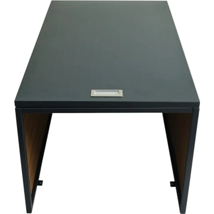 Proregal Mähroboter-Garage XL, wetterfeste Garage mit Gasdruckdeckel, 90 x 70 x 43 cm, Eiche-Optik – Bild 8