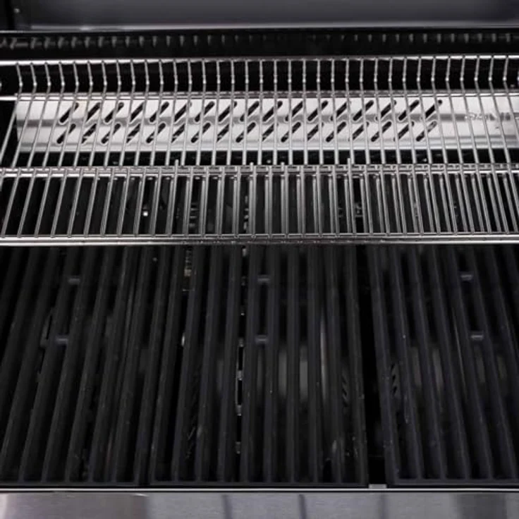 SANTOS S-318 Pro Gasgrill - Premium Edelstahlgrill mit Infrarot-Zone, XXL Warmhalterost und beleuchteten Reglern – Bild 11