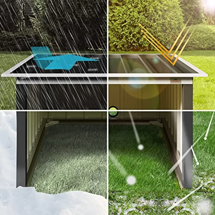 Gardebruk Mähroboter Garage Metall Wetterbeständig Kabelführung 4x Erdanker Carport Rasen Garten 4251776601922 – Bild 4
