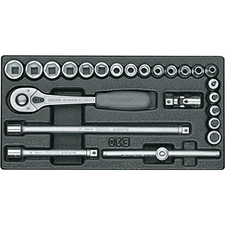 Gedore 1500 E-30 l ES-Modul leer, System-Koffer aus schlagfestem ABS-Kunststoff, öl- und säurebeständig, Maße: 157,5 x 310 x 42 mm – Bild 2