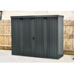 Elmar Jung Gartenschrank Gr. II inkl. integrierte Doppelhaken, Ablagefächer 226 x 81 x 181 cm anthrazit