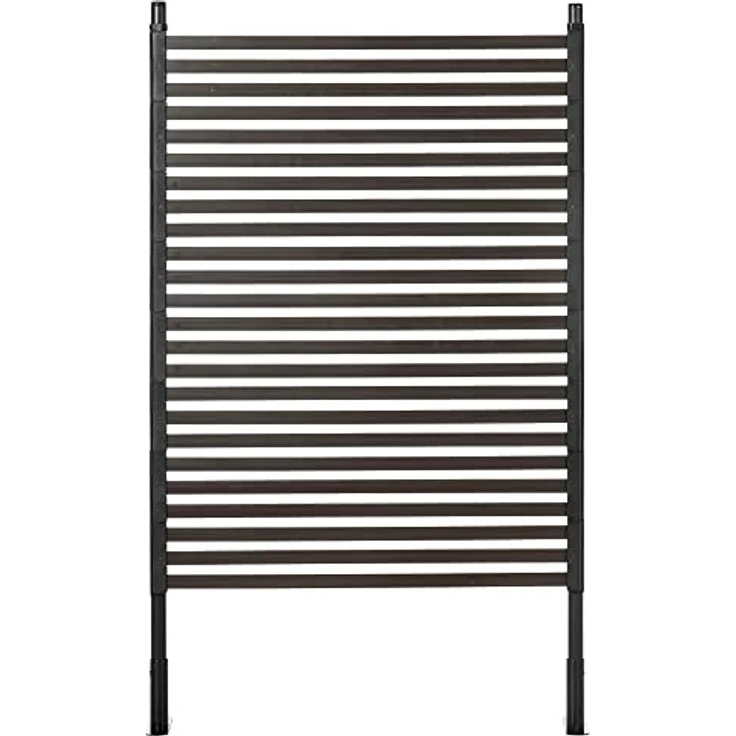 JTI GmbH Gartenzaun Steckzaun dekorativ 93 x 150 cm, Teichzaun mit Fuß für Balkon Terrasse in Braun, aus robustem Stahl mit PE-Beschichtung – Bild 7