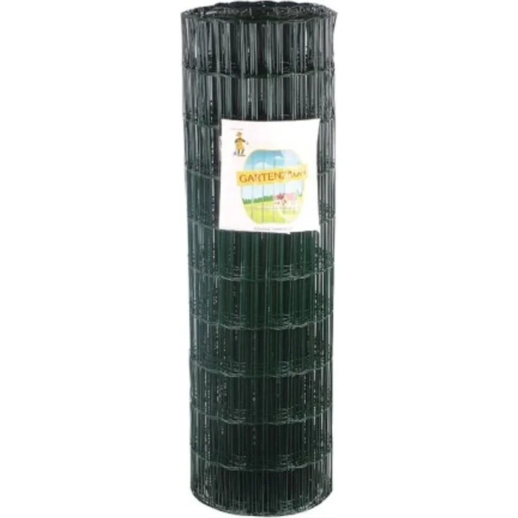 Grüner Jan Gartenzaun 25x1m Maschendraht Gitterzaun mit PVC-Ummantelung, Drahtstärke 2,1 mm, Maschengröße 50x100 mm