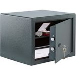 Burg Wächter Möbeltresor Pure-Safe PS 130 K mit Schlüssel, Wand- und Bodenbefestigung, 40,3 l, anthrazit
