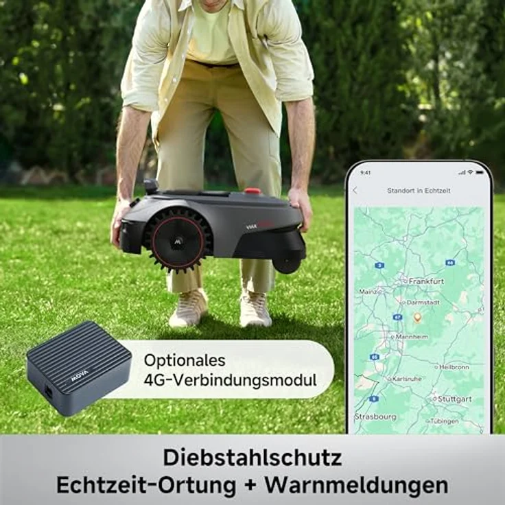 MOVA ViAX 500, Rasenmähroboter mit 18-V Lithium-Ionen-Akku, für Flächen bis 500 m², rotierende Rotorblätter, konstante Leistung, 4,0 Ah Kapazität – Bild 10