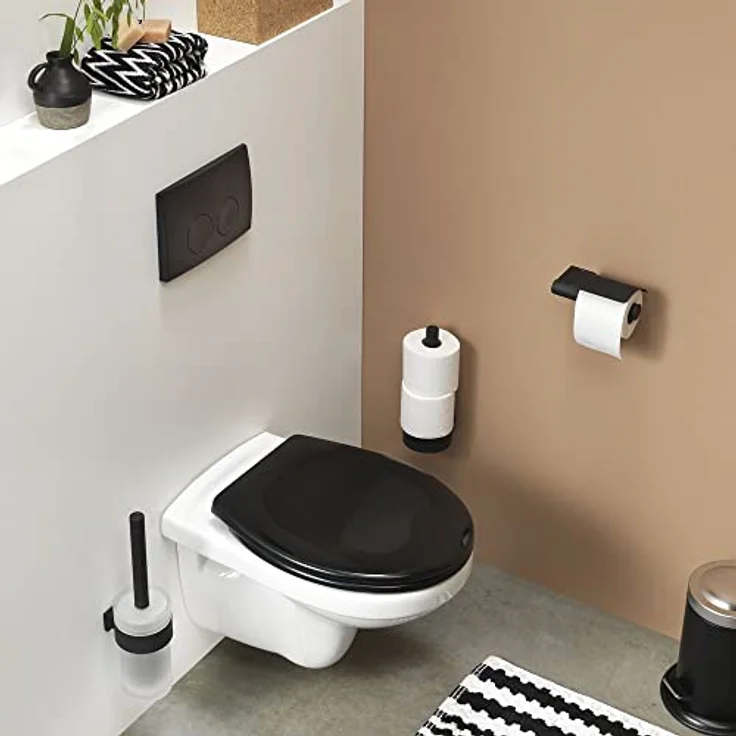 Tiger Bold Toilettenbürste mit gefrostetem Glasbehälter, Edelstahl, Schwarz-matt – Bild 5