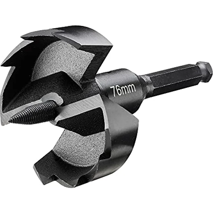 Dewalt Rapid-Holzbohrer 25 - 117 mm, extra scharf mit 3 Schneidkanten und aggressiver Zentrierspitze, Durchmesser 76 mm