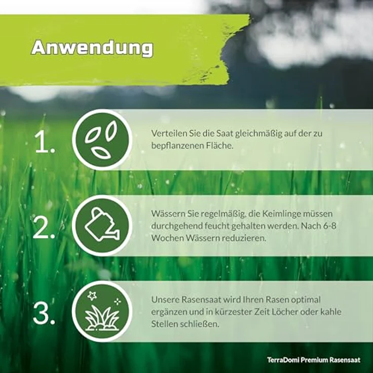 Premium Rasensamen für An- & Nachsaat I strapazierfähige und robuste Rasensaat der Greenkeeper10 kg – Bild 6