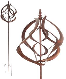 Lemodo Großes Windspiel aus Metall mit gegenläufigen Rotoren