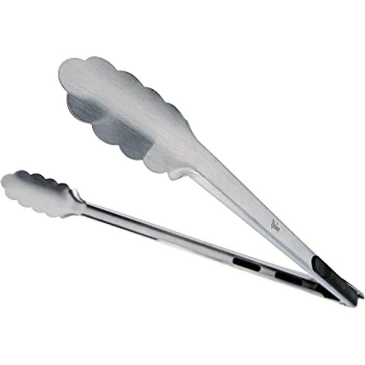 Steuber Premium Line Edelstahl Grillzange Länge 45 cm zum Fleisch Wenden, lange Küchenzange