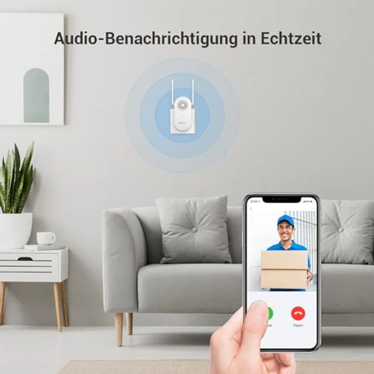 EZVIZ CH1 Innengong für Smarte Türklingel EP3X PRO, 20 Klingeltöne, einstellbare Lautstärke, bis zu 72 dB – Bild 2