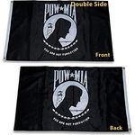 strapazierfähig, 3 x 5 Fuß Pow MIA Flagge 210D Nylon Oxford Premium Outdoor Bestickt einseitig Tüllen-hologrammbanner Messing 4 Zeilen von Schloss Naht Ende Fly Farb- und UV-Fade