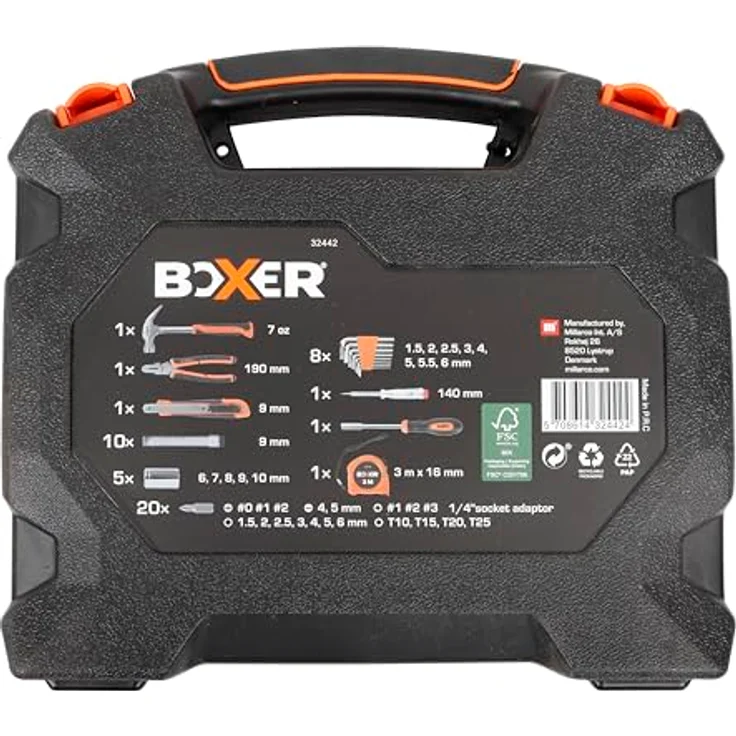 Boxer Werkzeugkoffer, Vaerktøjssaet - 50 Teile STARTER Kit, vielseitiges Set für Handwerker – Bild 3