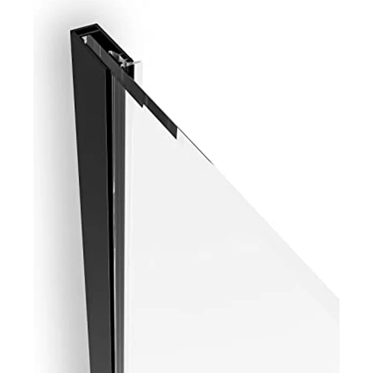 Schulte EP369108 68 1660 Duschwand Alexa Style 2.0 Walk In Black Style, 100 x 200 cm, 6 mm Sicherheitsglas Dekor Atelier 1 fixil beschichtet, schwarz matt, Montage auf Duschwanne oder Fliese – Bild 3