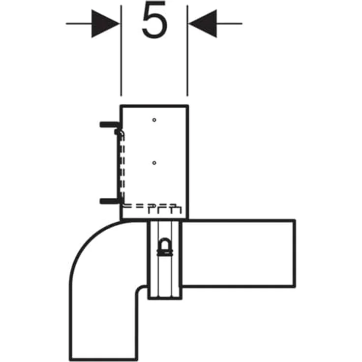 Geberit Duofix Scroll, Duschinstallation für Küchenspülen, komfortable Lösung mit einfacher Installation, 111774001 – Bild 2