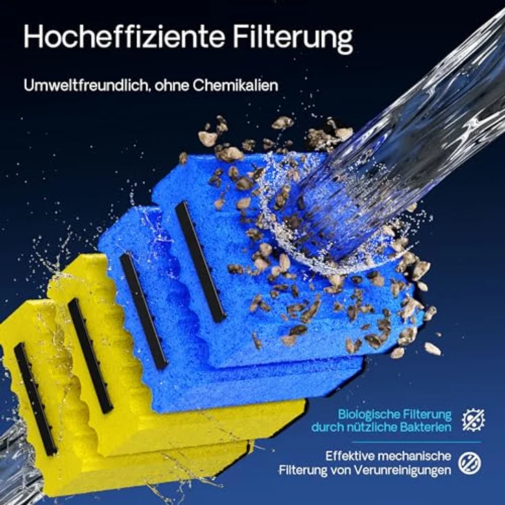 SunSun Bio CBF-350B, Teichfilter bis 60.000L mit 10.000L/h, 2-Kammer Durchlauffilter für biologische und mechanische Reinigung – Bild 4