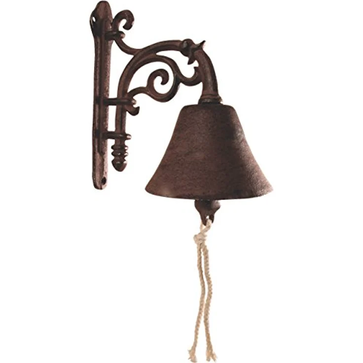 Türglocke Nostalgie Glocke Gusseisen Braun Antik Stil Landhaus 19cm – Bild 2