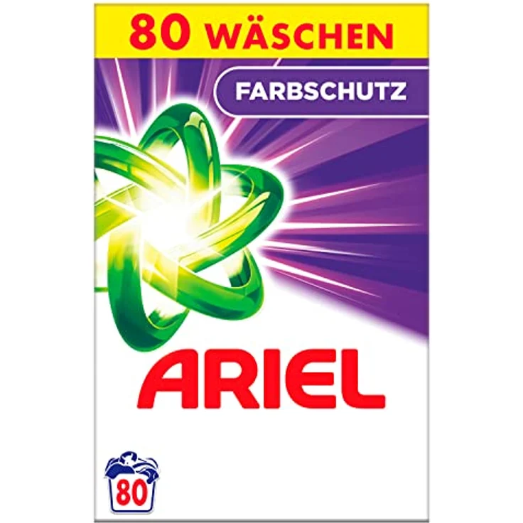 Ariel Color Waschmittel Pulver, Waschpulver mit Farbschutz, Vollwaschmittel, 80 Waschladungen, Strahlend Rein bei niedrigeren Temperaturen und Anti-Rückstands-Technologie (5.2 kg) – Bild 2