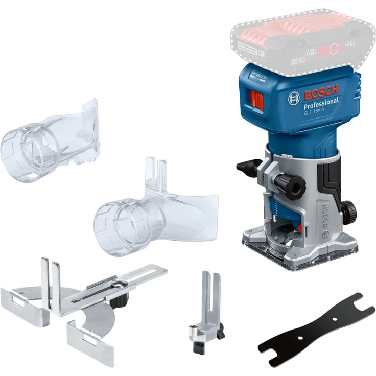 BOSCH Oberfräse Bosch Professional Akku-Kantenfräse, bürstenloser Motor, Drop Detection, ultraschlanker Griffbereich, Rollenführung (ohne Akku und Ladegerät) – Bild 1