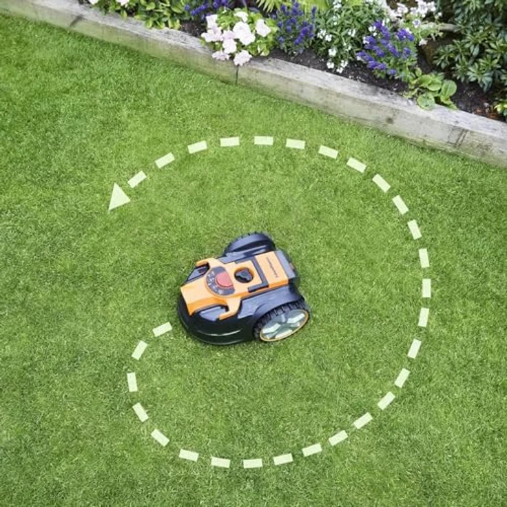 Lawnmaster OcuMow, kabelloser Mähroboter mit 2Ah Akku, stufenlose Schnitthöhenverstellung, für Rasenflächen bis 80 m² – Bild 5