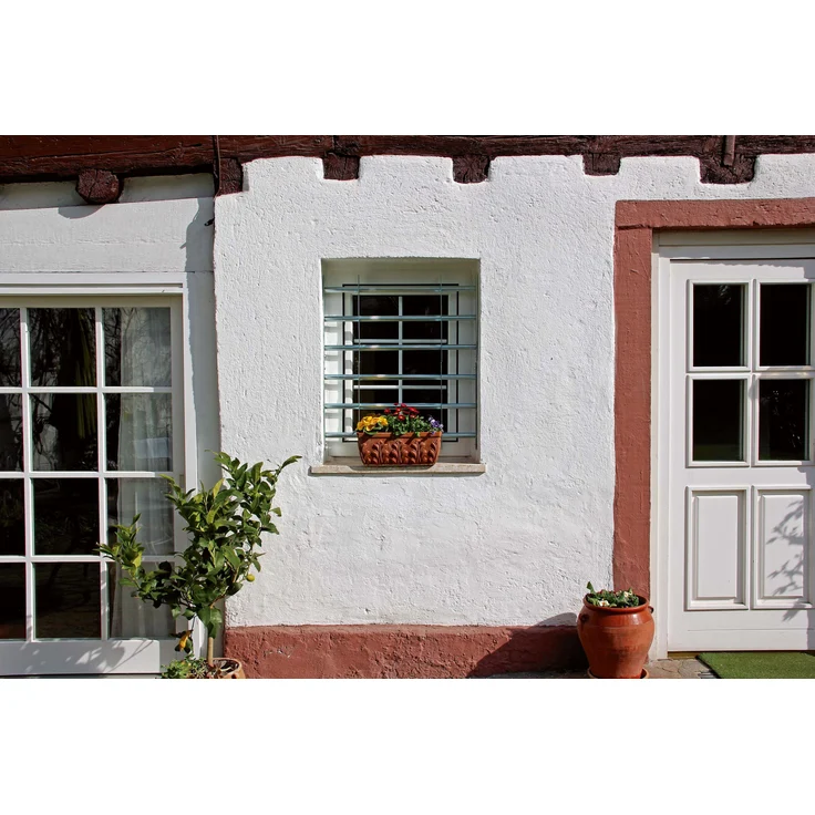 Alberts Fenstergitter Secorino Basic | Ausziehbar für Fenster außen | Einbruchschutz Gitter | galvanisch blau verzinkt | 300 x 500-650 mm 
(563677) – Bild 8