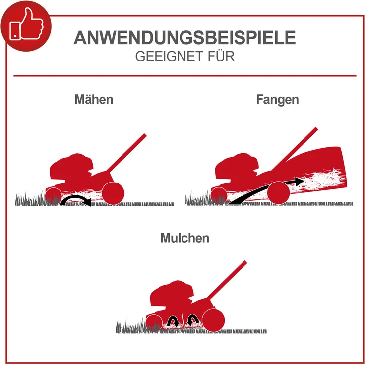 Scheppach MS161-46 Benzin Rasenmäher - 46 cm Schnittbreite | 55 Liter Fangkorb | Stahlgehäuse | 7-stufige Höhenverstellung | Mulchfunktion | Radantrieb | Seitenauswurf | inkl. Motoröl – Bild 10
