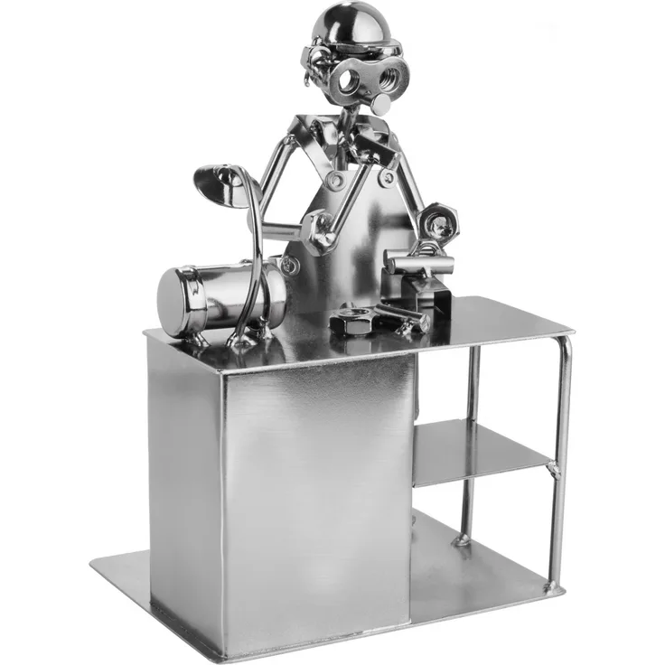 Schraubenmännchen Bastler - Metallfigur Schrauber Handarbeit - Geschenkidee für Handwerker