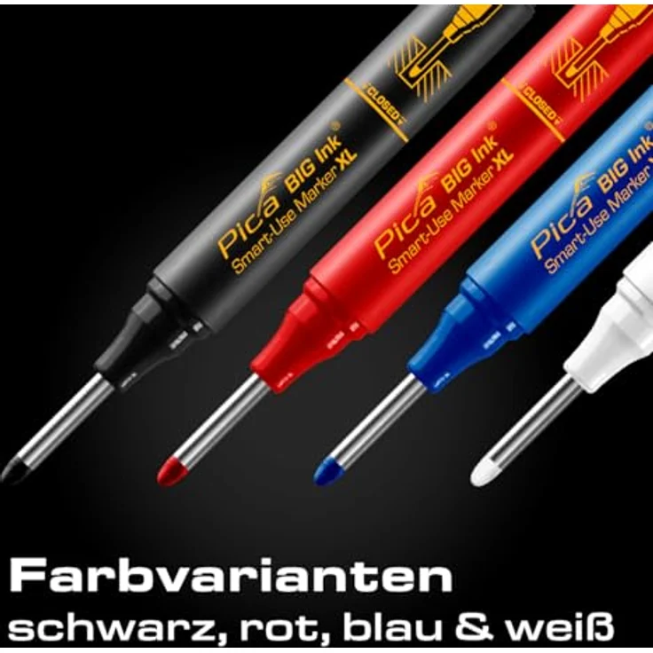 Pica BIG Ink Smart-Use Marker XL Schwarz 170/46 Permanentmarker Tieflochmarker – Bild 9