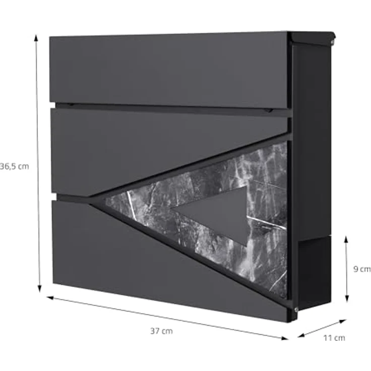 ML-DESIGN Standbriefkasten mit Zeitungsfach, Edelstahl Silber, inkl. Standfuß 120cm, wetterfest und rostfrei – Bild 7