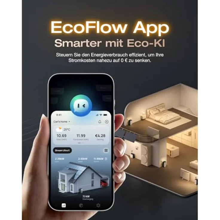 Solarway SOLARWAY Balkonkraftwerk 2000 Watt Ultra | EcoFlow STREAM Ultra X 3840 Wh Batterie mit 4x500Wp bifazialen Solarmodulen und EcoFlow App Steuerung – Bild 8