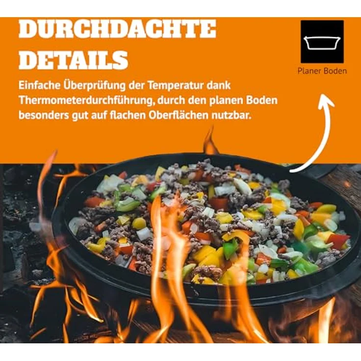Petromax Feuertopf ft1 planer Boden (ohne Füße), ft1-t – Bild 6