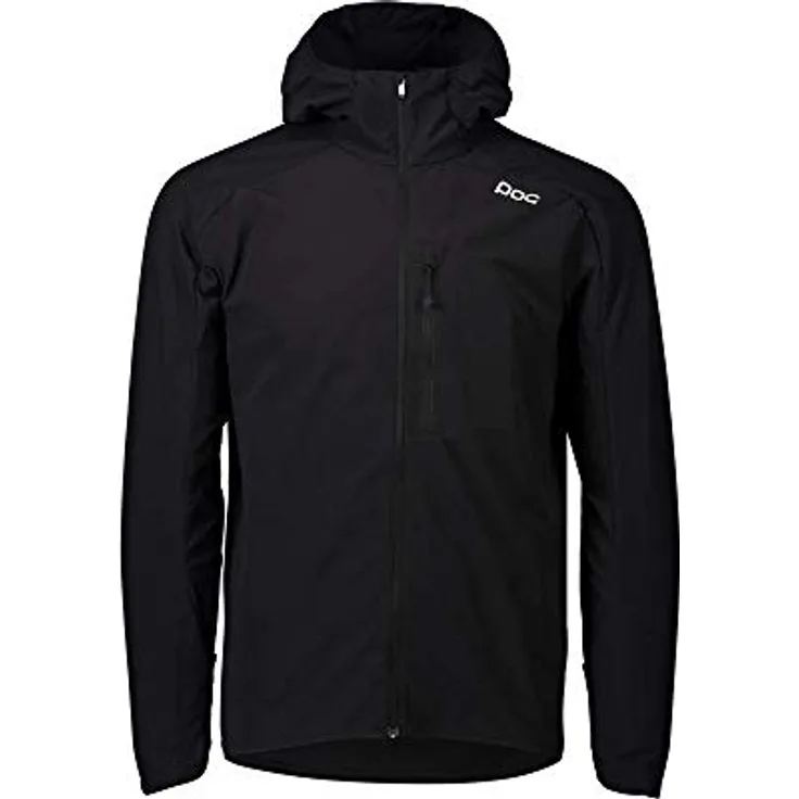 Poc Guardian Air, Herren Velojacke, winddicht und wasserabweisend, helmkompatible Kapuze, Schwarz, S