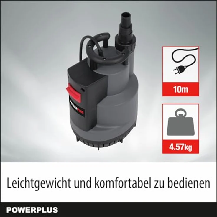 Powerplus Powew67920 750w Tauchpumpe Silber - Kompakte Pumpe mit 12.500 Liter Förderleistung – Bild 6