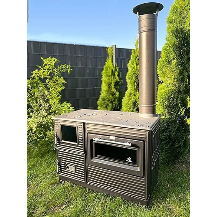 Homeparadise Outdoor-Küchenofen Terrassenofen Kuzine Soba/Gartenküche Holzofen Ofen mit Holz Holzkohle – Bild 2