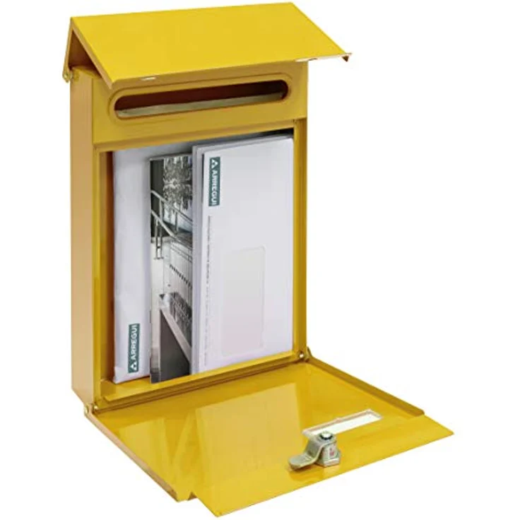 Arregui Line E6808 Individueller Briefkasten aus Stahl, Größe S (DIN A5), gelb – Bild 3