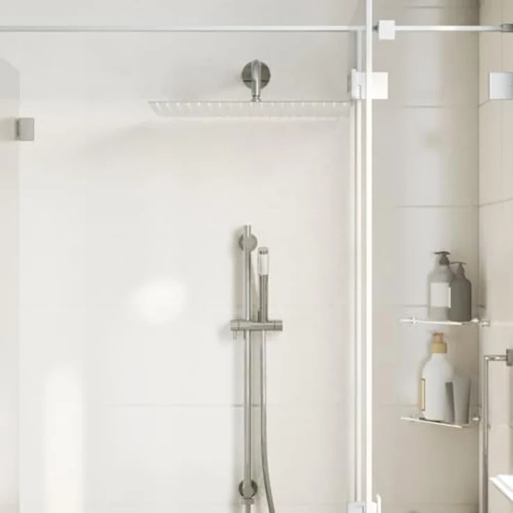 "vidaXL Regenduschkopf Regenbrause Edelstahl 304 50x50 cm Quadrat, Anti-Kalk-Düsen, (1-tlg)" – Bild 4