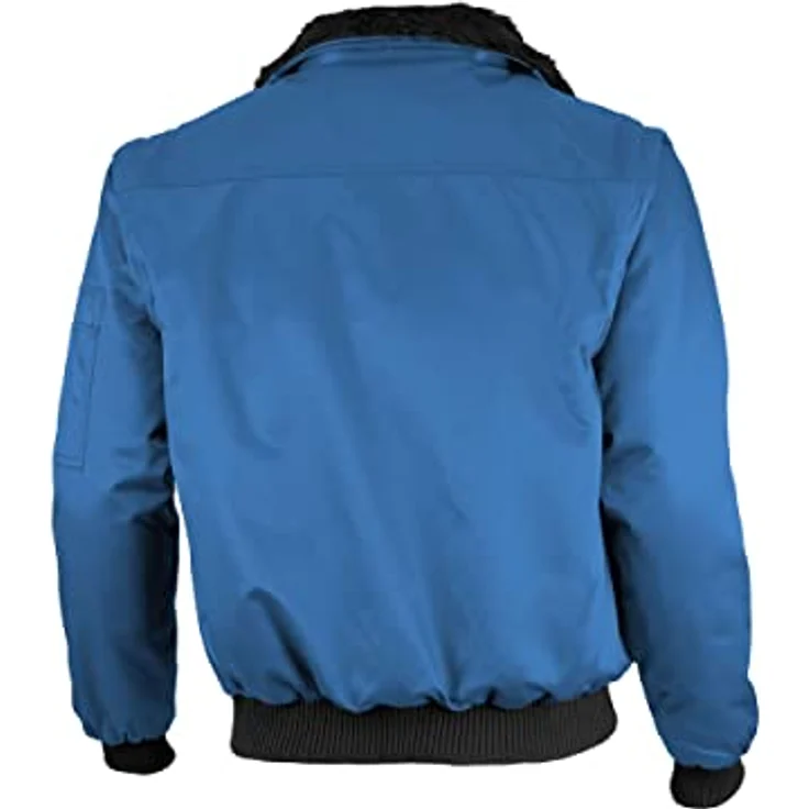 Qualitex Workwear Pilotenjacke einfarbig royalblau, Gr. M - Arbeitsjacke mit austrennbarem Faserpelzfutter, abtrennbaren Ärmeln und vielseitigen Taschen – Bild 2
