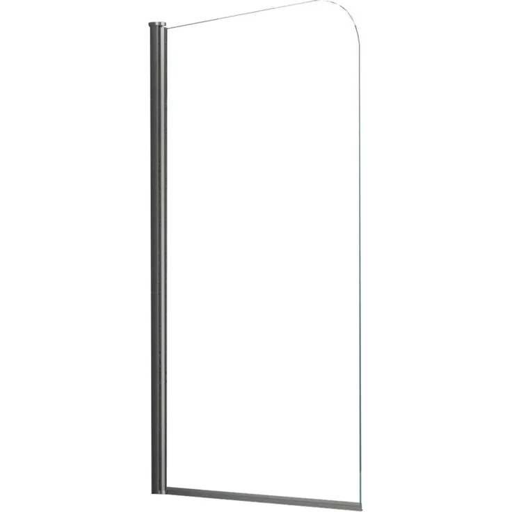 Glasdeals Badewannenaufsatz Duschtrennwand WELLNESS, 80 x 140 cm aus 6 mm Sicherheitsglas mit Easy-Clean und verchromten Aluminiumprofilen, links- und rechtsmontierbar