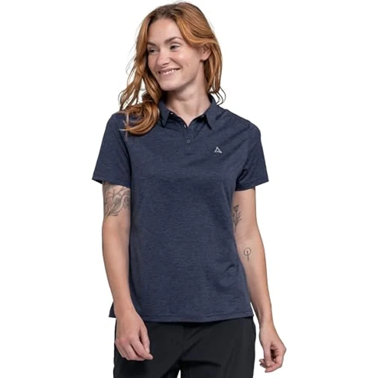 Schöffel Funktionspolo Circ Tauron, Damen Shirt, schnell trocknend, federleicht, blau, Größe 42 – Bild 3
