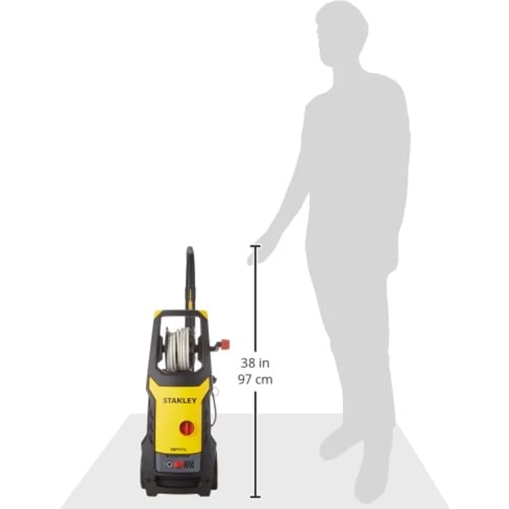 Stanley SXPW16PE Hochdruckreiniger 1600 W, 125 bar, 420 l-h, Deluxe mit Flächenreiniger Patio Cleaner und fester Bürste – Bild 2