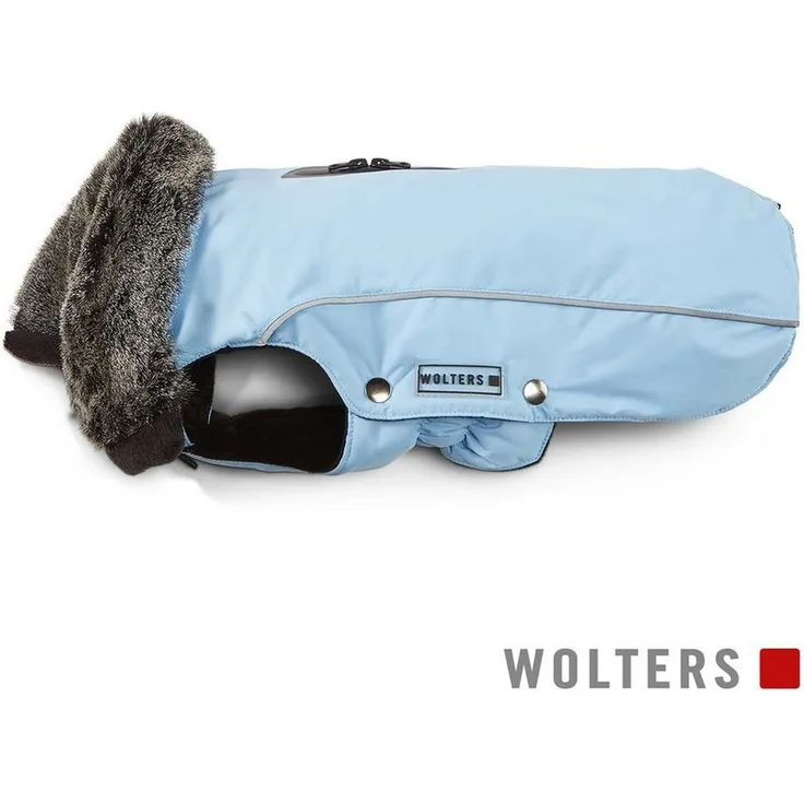 Wolters Hundemantel Winterjacke Amundsen sky blue, mit Kunstpelz-Kragen und ecorepel-Imprägnierung