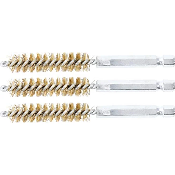 BGS 3078-11-M (1-4'') Messingbürste 11 mm Antrieb Außensechskant 6,3 mm (1-4 Inch) 3-tlg – Bild 2