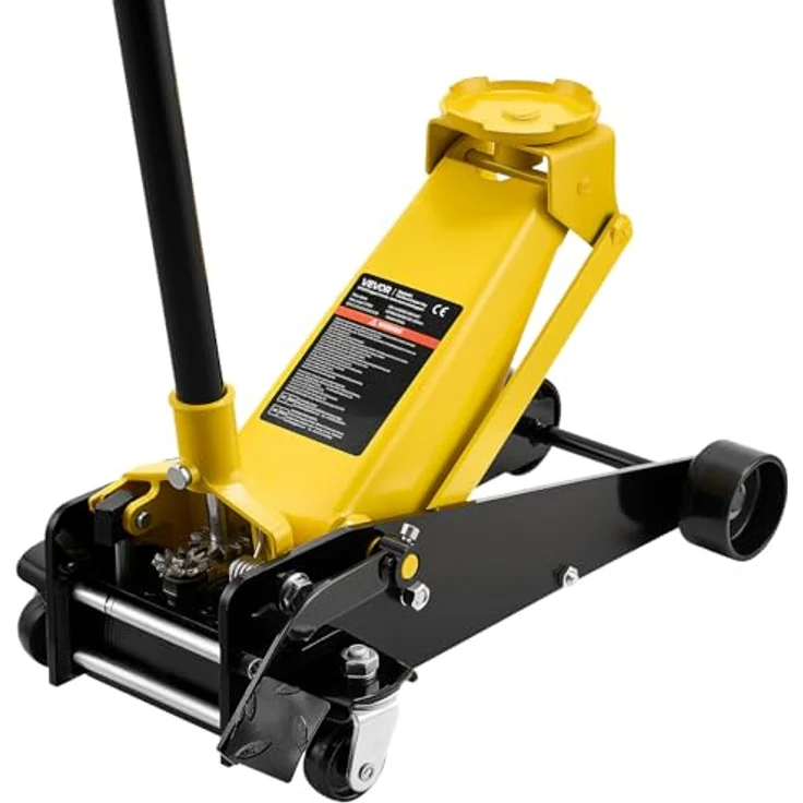 VEVOR Hydraulischer Rangierwagenheber 3 t Tragkraft, Flacher Wagenheber mit Einkolben-Schnellhubpumpe & Fußpedal, Hubbereich 13 bis 50 cm, ideal für SUVs und Pickups – Bild 9
