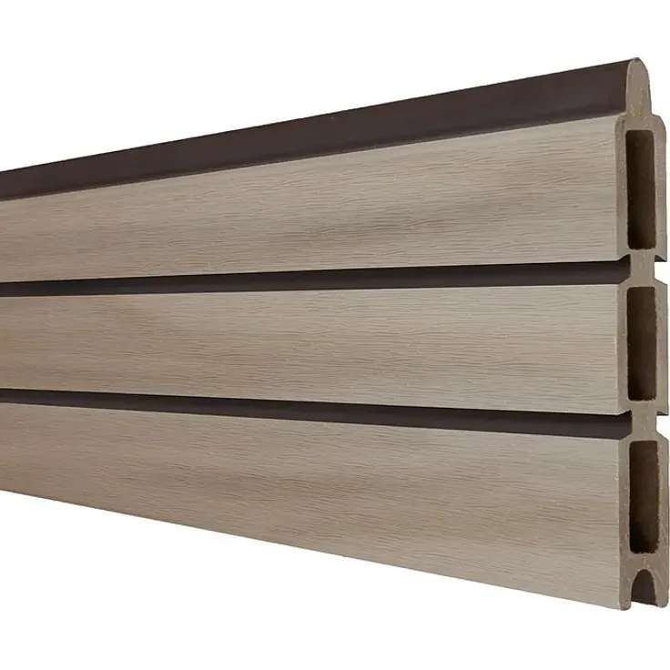 GroJa Solid Steckzaun Rhombus, Sichtschutzzaun aus BPC, 180 x 30 cm, beige