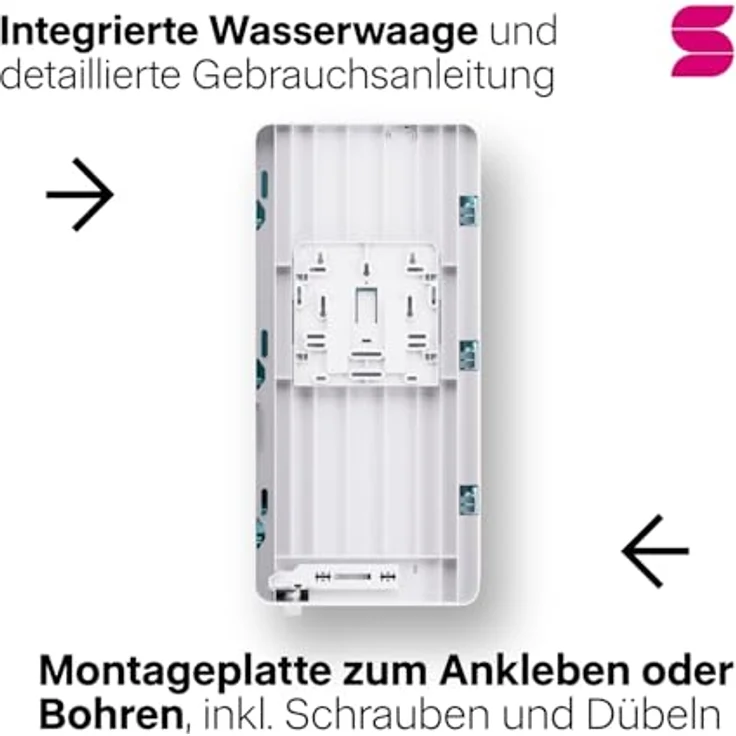 Satino HYGINITY Papierhandtuchspender PT3 & H3, für V Falz & C Falz Handtücher mit Füllstandsanzeige, Made in Germany, weiß – Bild 5